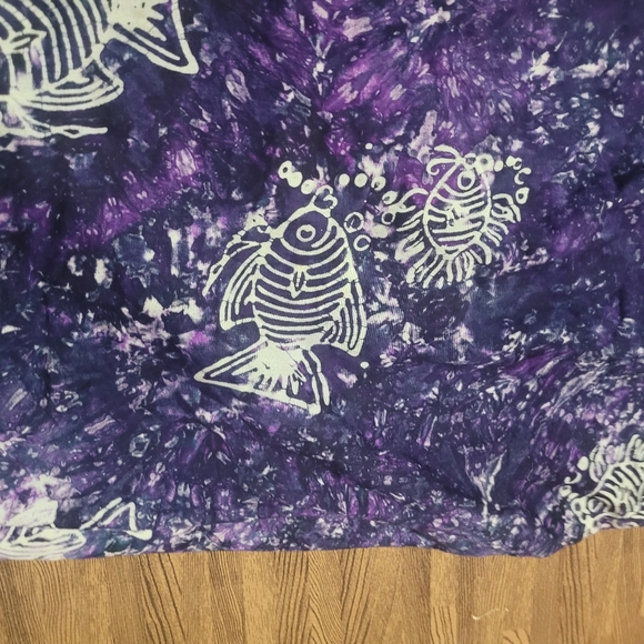 Ok Mike Women FIsh Print Pattern Longsleeves Long Rayon coat Cardigan - Picture 8 of 13